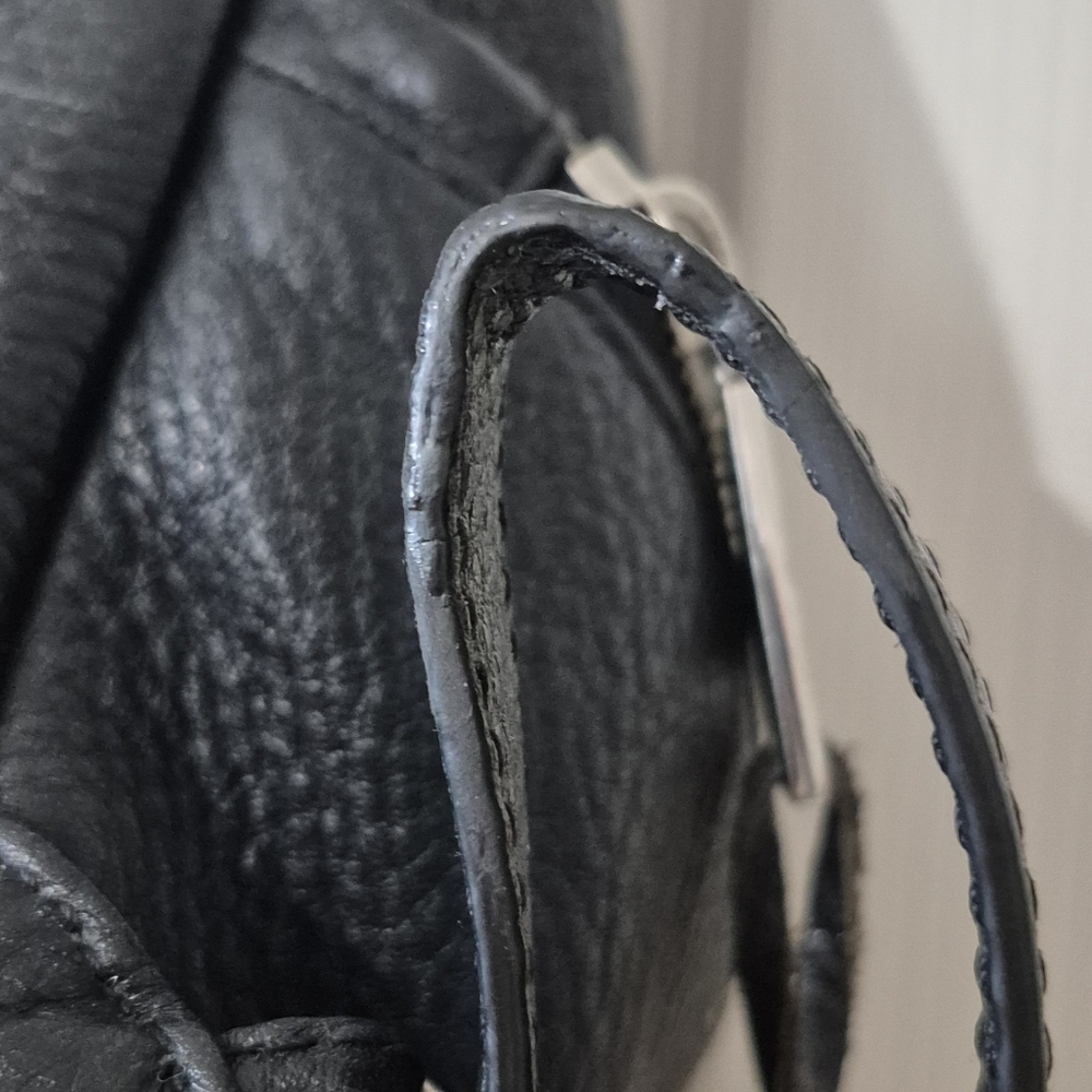 Rebecca Minkoff Julian Backpack Black Pebbled Leather Center Zip Restored - Picture 10 of 16